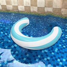 1pc U-Shaped Swimming Float, Thickened PVC Portable Water Pool Toy, Suitable For Vacation Swimming Pool And Beach Party, Beach Essentials, Pool Float - Multicolor - View 14