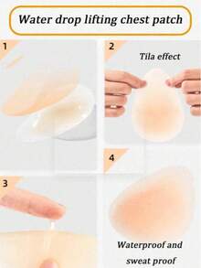 1 Pair Self-Adhesive Silicone Invisible Push-Up Bra (Strapless, Backless) - Water Drop Lifting Patch - View 7