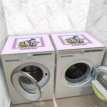 1pc Washing Machine & Dryer Top Pad, Diatomite, Washing Machine Dust Cover, Kitchen Accessory, Anti-Slip, Suitable For Laundry Room, Bathroom, Home Decor And Room Decor, Multiple Styles Available - Saffron - View 7
