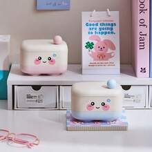 Cartoon Pink Soap Dish With Drainage, Keep Soap Dry - 1PC Pink - View 3