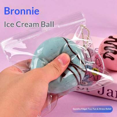 热门减压玩具 - 液体布朗尼蛋糕 - 冰淇淋球 - 挤压玩具 - 逼真食物玩具 - 缓解焦虑玩具 - 男孩玩具 - 女孩玩具 - 完美礼物