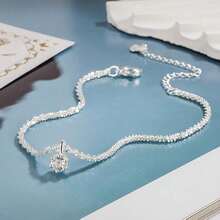 Vòng tay thời trang lấp lánh đính kim cương hình ngôi sao tinh tế bằng bạc Sterling mạ vàng Y2K dành cho nữ, thiết kế cổ điển Pháp độc đáo, quà tặng ý nghĩa. - Vòng tay bện 1 carat - Xem 3