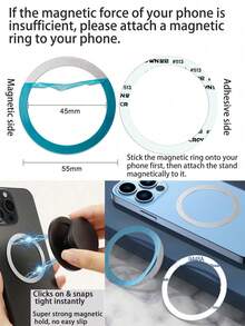 Cute Cartoon Caramel Bunny Dessert Honey Bunny Magsafe Magnetic Phone Holder Stand - Multicolor - View 6