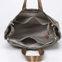 Bộ 1 túi đựng đồ cho mẹ chống thấm nước kèm tấm lót thay tã, túi xách/túi đeo vai thời trang dung tích lớn dành cho bà bầu và em bé. - màu nâu - Xem 7