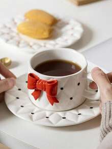 Cốc bánh anh đào, cốc nước anh đào chất lượng cao, cốc sứ có nắp, cốc cà phê bữa sáng cho cặp đôi, quà tặng, quà sinh nhật. - Nhiều màu - Xem 8