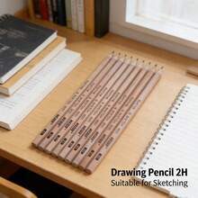 Mark Professional Art Drawing Natural Wood 2H Pencil Charcoal Sketching Set Writing Learning Stationery Calligraphy Art Drawing Pencil - Natural Wood Color - View 8