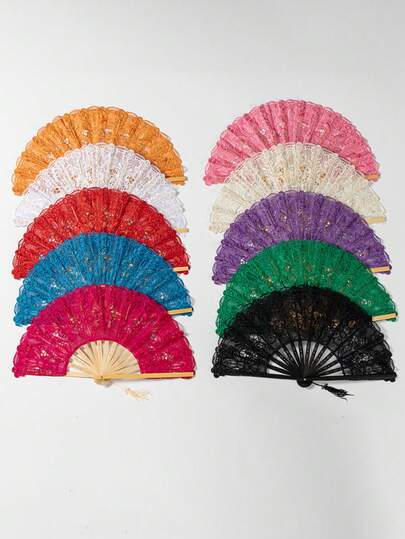 Quạt cưới kiểu Tây Ban Nha cổ điển, quạt thêu ren nguyên chiếc, họa tiết retro, phong cách châu Âu, thích hợp làm quà tặng ngày lễ, tiệc cưới, trang trí đám cưới - Có thể dùng làm vật trang trí bàn thanh lịch hoặc quà tặng đám cưới - Bền và nhẹ, phụ kiện tiệc cưới được chế tác tỉ mỉ.
