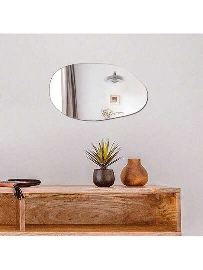 1 Gương treo tường acrylic vát cạnh, gương trang trí thích hợp cho trang trí nhà cửa trong phòng tắm, phòng khách, hành lang, phòng ngủ và các khu vực khác.