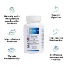 Miriyalyad CLEARSTEM MINDBODYSKIN Hormonal Acne Supplement - US Formulated Dietary Vitamin With Bioavailable Vitamin A & 90 Capsules - 3PCS - View 7