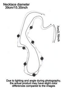 TopHanqi 圆形装饰项链 - 銀色 - 查看 6