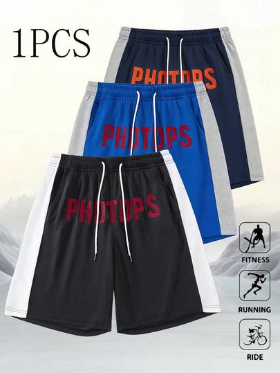 Quần short nam mùa hè nhanh khô, mỏng nhẹ, thời trang, thích hợp cho thể thao, bóng rổ, chạy bộ, thêu họa tiết, dài đến đầu gối.