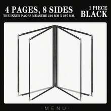 1本A4尺寸透明活页皮革收纳册，菜单展示册，透明PVC活页食谱册，餐厅菜单架，餐厅收银机支架，餐厅菜单，厨房收纳，厨房配件，餐厅菜单展示夹 - 彩色 - 查看 14