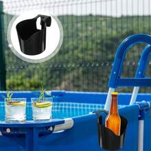 Poolside Cup Holder, Plastic Beverage Rack, Suitable For Swimming Pools, Fashionable Ground Pool Drink Holder For Summer Parties, Fits Most Frame Pools, Includes Multiple Components - Pool Accessories - Multiple Styles - View 5