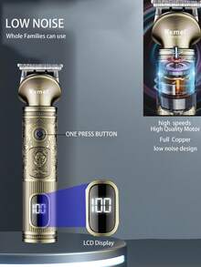 Kemei 新款电动理发器剃须刀套装,金属理发器,低噪音理发机,7D电动剃须刀,男士可充电剃须刀,专业沙龙或家用,男士胡须修剪及剃须,光头剃须刀,男士礼物,高品质男士专属礼物,生日礼物,父亲节礼物 - 查看 6
