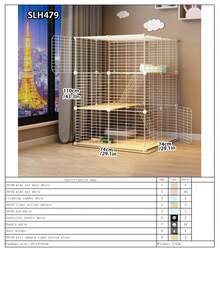 Large Cat Cage For Home Indoor Huge Cat Villa Multi-Layer Free Space Cat Tree Luxury Cat House - Multicolor - View 14
