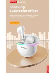 Lenovo 联想 XT97 TWS 蓝牙 5.3 无线耳机，降噪 HiFi 立体声运动耳塞，触控操作，带麦克风和 RGB 灯效 - 查看 6