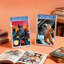 tutata - Soporte de exhibición de cómics acrílico transparente para colecciones graduadas paquete de 6 - Transparente - Ver 7