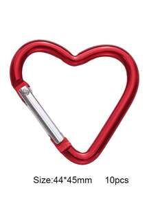 10pcs Aluminum Carabiner Keychain Clips - Assorted Shapes (Star, Heart, Bone, D-Shape) For Keys, Bags & DIY Crafts, Lightweight Metal Snap Hooks For Phone Straps & Outdoor Gear - Aluminum Carabiners - View 43