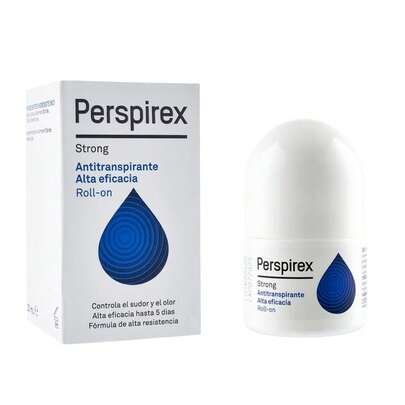 Perspirex Roll-On Strong Antitranspirante para el Control de la Sudoración, caja con roll on de 20ml, 20 mililitro, 1