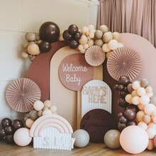 10 Zoll neutrale Ballons, vintage Kaffeebraun, Beige & Weiß Latex Helium Ballons für Hochzeit, Herbst Baby-Shower, Thanksgiving, Cowboy Themen Geburtstags Dekoration - A-1 - Übersicht 6