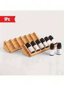 1 Giá Trưng Bày Mỹ Phẩm Không Mùi - Giá Để Bàn Hình Tam Giác 6 Ngăn, Bề Mặt Sơn, Hộp Trưng Bày Tinh Dầu Bằng Gỗ Nhẹ, Không Cần Lắp Rỉ (Không Bao Gồm Tinh Dầu) - Xem 5