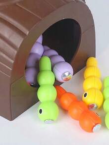 Woodpecker Toy For Intellectual Development | Magnetic Insect Catcher For Children Aged 2 To 5 - Brown - View 4
