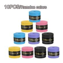 10pcs/Set Random Color Racket Grip Tape, Tennis Racket Handle Tape, Racket Grip Wrap Protector, Anti-Slip Anti-Wear Breathable Sweat-Absorbent, Sports Accessories For Tennis, Badminton, Fishing Rod, Baseball Bat, Squash Racket, Bicycle Handle - Multicolor - View 8