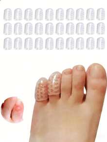Bộ 5/20/30/50 chiếc bao ngón chân silicon, bảo vệ ngón chân chống ma sát, bộ 2/5/10/20/30 chiếc, bao ngón chân út thoáng khí, dùng được cho cả nam và nữ, thích hợp cho móng chân mọc ngược, chai chân, vết chai sần. - Nhiều màu - Xem 13
