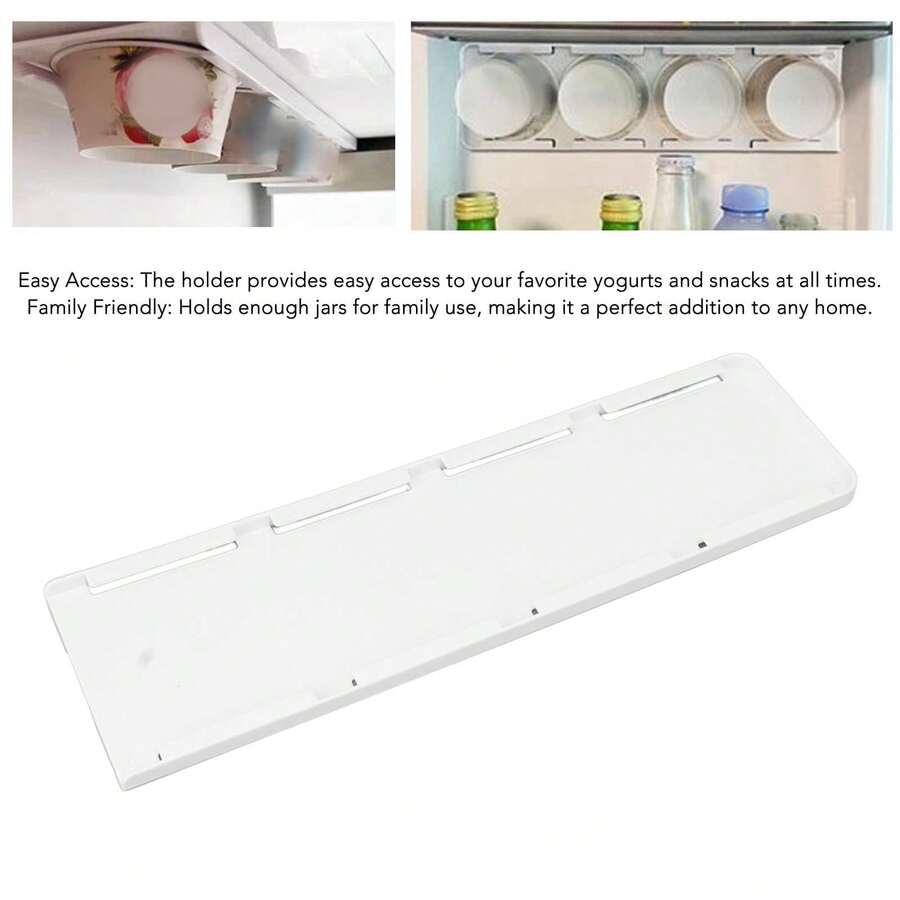 Yogurt Fridge Organizer 4 Capacity 3.75in Wide Mouth Yogurt Easy Installation Space Saving Yogurt Sliders Holder For Small Refrigerator,Organizer Frigo Frigorifero - 查看 1