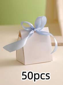 50pcs Mini Blank White Gift Boxes With Colorful Ribbons - Ideal For Birthdays, Weddings, And DIY Crafts -Perfect For Elegant Gift Displays, Party Decorations, And Special Occasions, Gift Boxes For Weddings - View 13