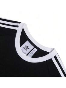 Adidas Originals 男士休闲修身圆领短袖T恤，2026夏季新款 KB2459 - 黑色 - 查看 8
