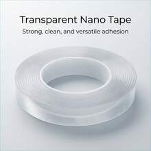 2-Sided Nano Tape, 1 Roll Transparent Waterproof Reusable Strong Adhesive Tape, Multi-Purpose Sticky Tape For Home & Office - Width 2cm, Length 200cm - View 2