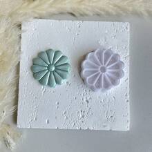 1pc/3pcs Flower Shaped Soft Clay Mold, Used For Making Jewelry - White - View 5