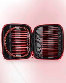 Interchangeable Knitting Needle Set With Circular Crafters, 13 Circular Knitting Needles With 4, 3-10 Mm Aluminum Knitting Needles Beginner, Crafts, Red Needle Set - 40/60/80/100 cm Needle Cables - View 11