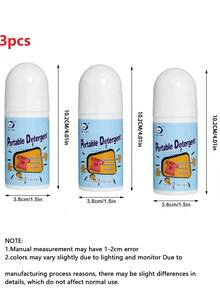 2支/3支装 50毫升便携式去渍滚筒，强力清洁笔，快速免冲洗液体滚筒清洁剂，织物清洁工具 - 彩色 - 查看 14