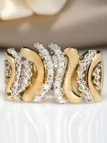 1 chiếc nhẫn nữ sang trọng hình vuông đính đá Cubic Zirconia, thích hợp làm quà tặng đám cưới, lễ đính hôn, kỷ niệm, quà tặng ngày Valentine. - 1 # - Xem 7