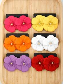 Betykuku Bộ 6 đôi hoa tai đính kim loại nhiều màu phong cách Bohemian, quà tặng cho phụ nữ/bé gái dùng hàng ngày, tiệc tùng, du lịch - Nhiều màu - Xem 18