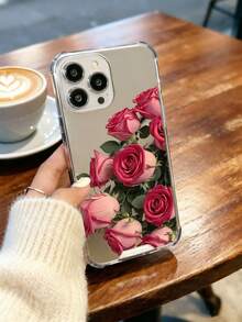 Funda transparente con estampado realista de lirio compatible con iPhone & compatible con Samsung - Multicolor - Ver 3