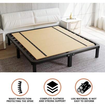 Full Size Foldable Box Spring Bunkie Board, 53"X74" Bed Support Slats