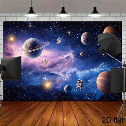 1 Pieza, Tela de Fondo con Diseño de Vía Láctea y Cielo Nocturno, Tema de Noche Estrellada y Galaxia, Perfecto para Decoración y Utilería Fotográfica, Adecuado para Escenas Interiores y Exteriores