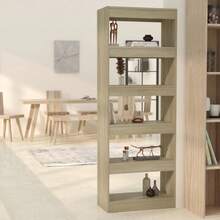 Bücherregal/Raumteiler Sonoma-Eiche 60x30x166 cm Holzwerkstoff - Braun - Übersicht 1