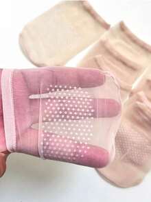 1/2/4只装超薄前脚掌袜，适用于低帮鞋、露趾高跟鞋和凉鞋，夏季隐形硅胶防滑半掌袜 - 彩色 - 查看 8