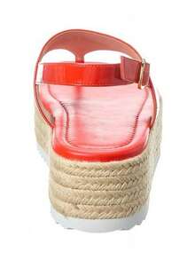 Stuart Weitzman Summer Casual Versatile Thong Platform Wedge Sandals - Red - View 3