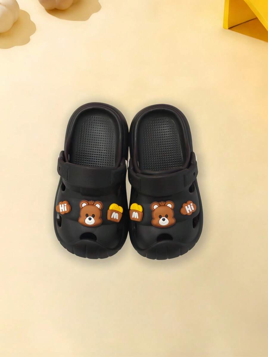 Sandal hở mũi đính nơ đá lấp lánh dễ thương cho bé gái, giày đi biển thoáng khí.