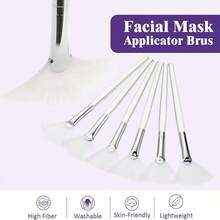 1/3/5/10/20pcs Fan-Shaped Makeup Brushes, Face Mask Application Brushes, Soft Cosmetic Skincare Tools, Acid Brushes For Beauticians, Suitable For Mud Masks, Toners, Creams, Spa Skincare Tools - Multicolor - View 4