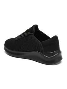 男士时尚运动鞋 跑步鞋 商务休闲鞋 步行鞋 网球鞋 透气运动鞋 轻便橡胶男士运动鞋 - 黑色 - 查看 3