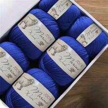 【柔软美利奴羊毛线】6卷100%美利奴羊毛线 | 柔软舒适，适合编织毛衣、围巾、帽子、工艺品 - 总重500克/1.1磅 - A - 查看 15