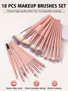 Bộ dụng cụ trang điểm 5/45 món bao gồm: 18 cọ trang điểm + 5 bông mút trang điểm + 5 bông mút trang điểm mini + 5 bông phấn tam giác + 5 bông phấn dạng cushion mini + 1 băng đô + 2 dây đeo chậu rửa mặt + 1 dụng cụ vệ sinh cọ trang điểm + 1 hộp đựng + 2 miếng bọt biển rửa mặt - Hồng - Xem 3