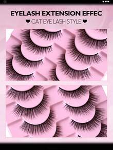 10 paires de faux cils en vison 3D naturels, faits de fibres réalistes fines, doux et naturels, imperméables, convenant au maquillage naturel, dramatique et quotidien, également pour le cosplay - Noir - Voir 2