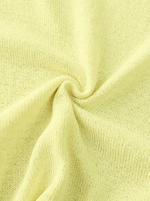Áo tank top nữ cổ tròn mùa xuân/hè mới, áo thun trắng in hình gấu bông, kiểu dáng tối giản, phù hợp cho công sở, mặc hàng ngày, áo dành cho mùa tốt nghiệp. - Màu vàng - Xem 3